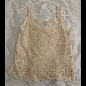 Lacy front tank top